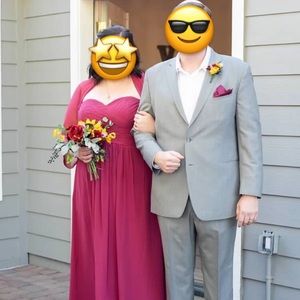 Azazie full length Bridesmaids dress in Mulberry